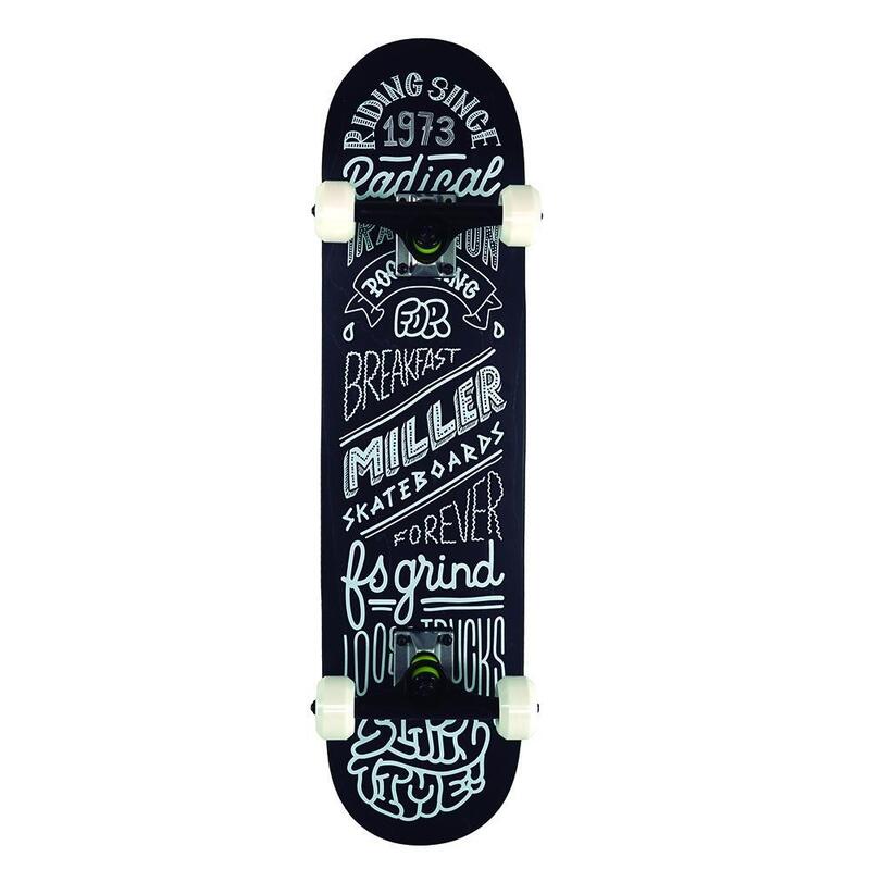 Skateboard compleet MILLER CHALKBOARD Esdoorn 30,5"x7,5" ABEC7 wielen CREEK SHR