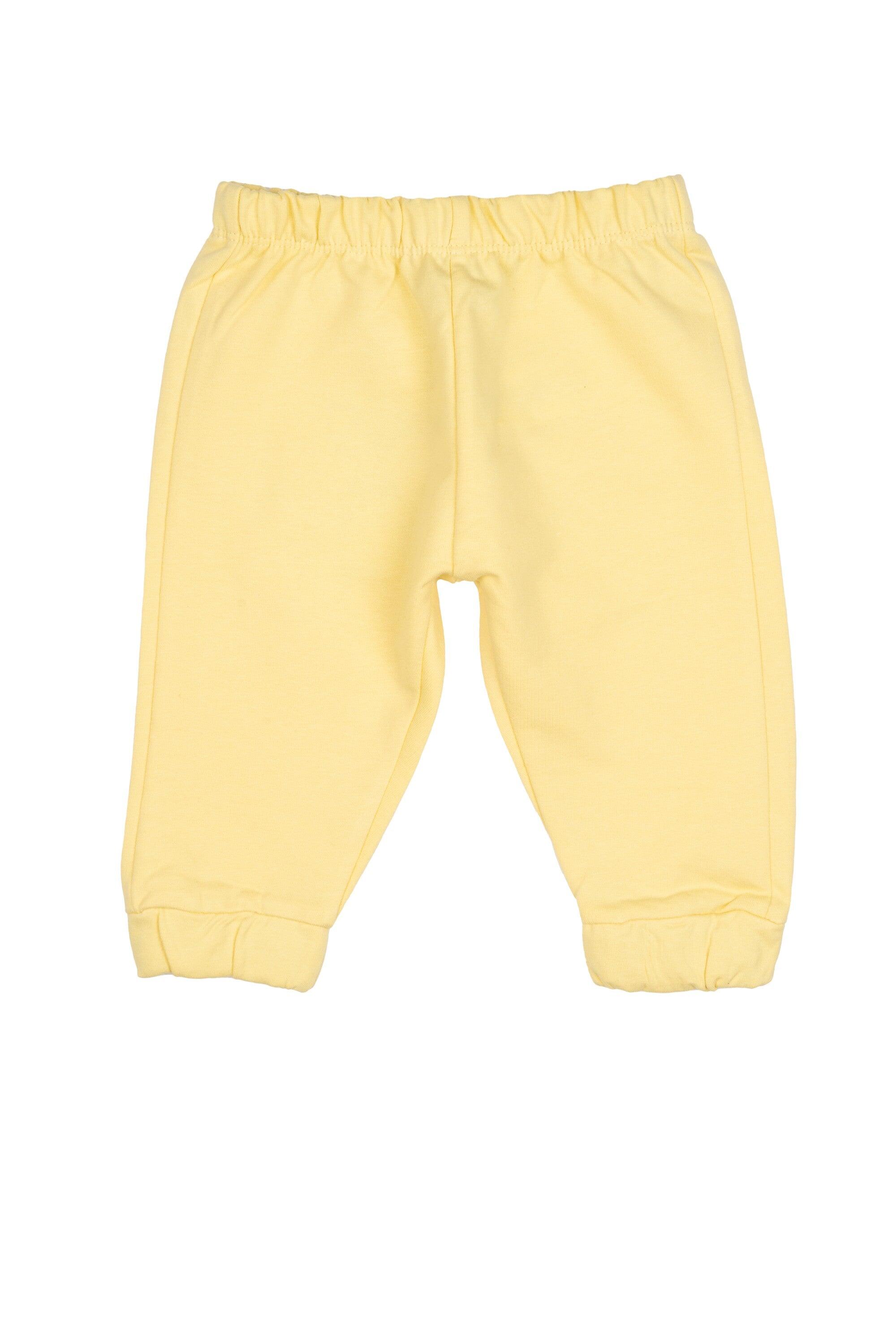 Calça de moletom amarela para bebê 2/5