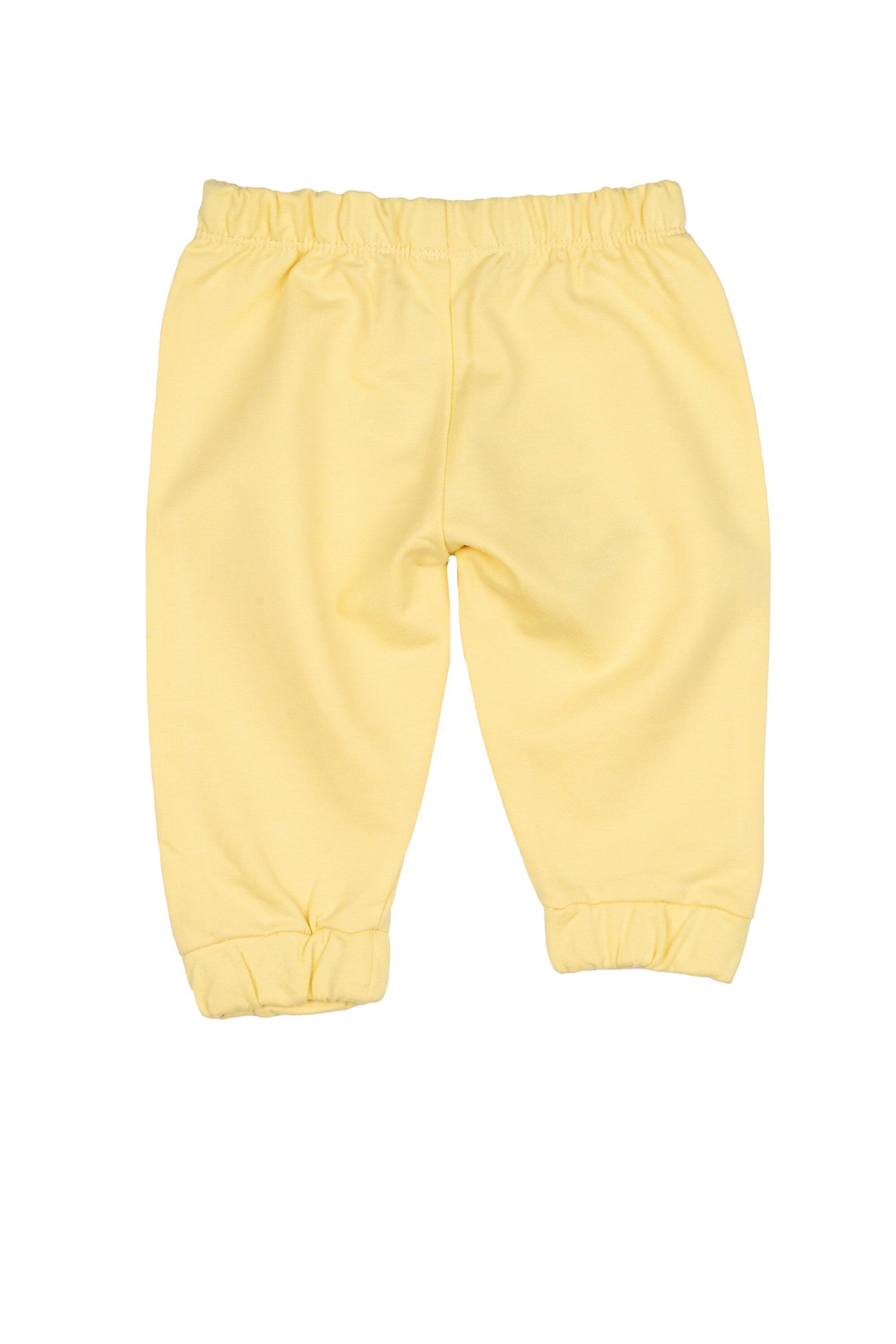Calça de moletom amarela para bebê 4/5