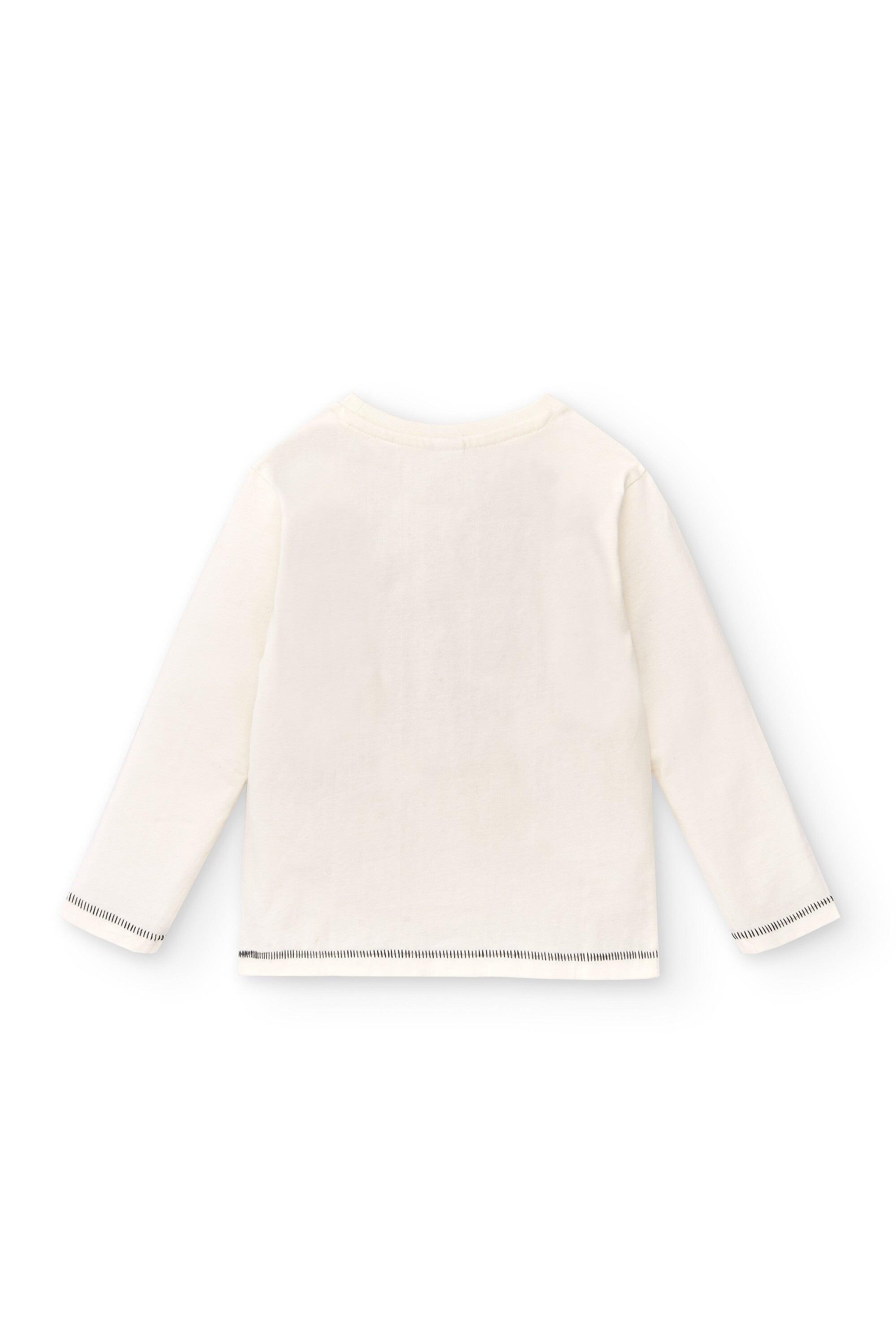 Camiseta manga larga de niño color crudo Game Over 2/5