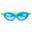 Óculos de natação Flexa para crianças e jovens Lima/azul/azul transparente