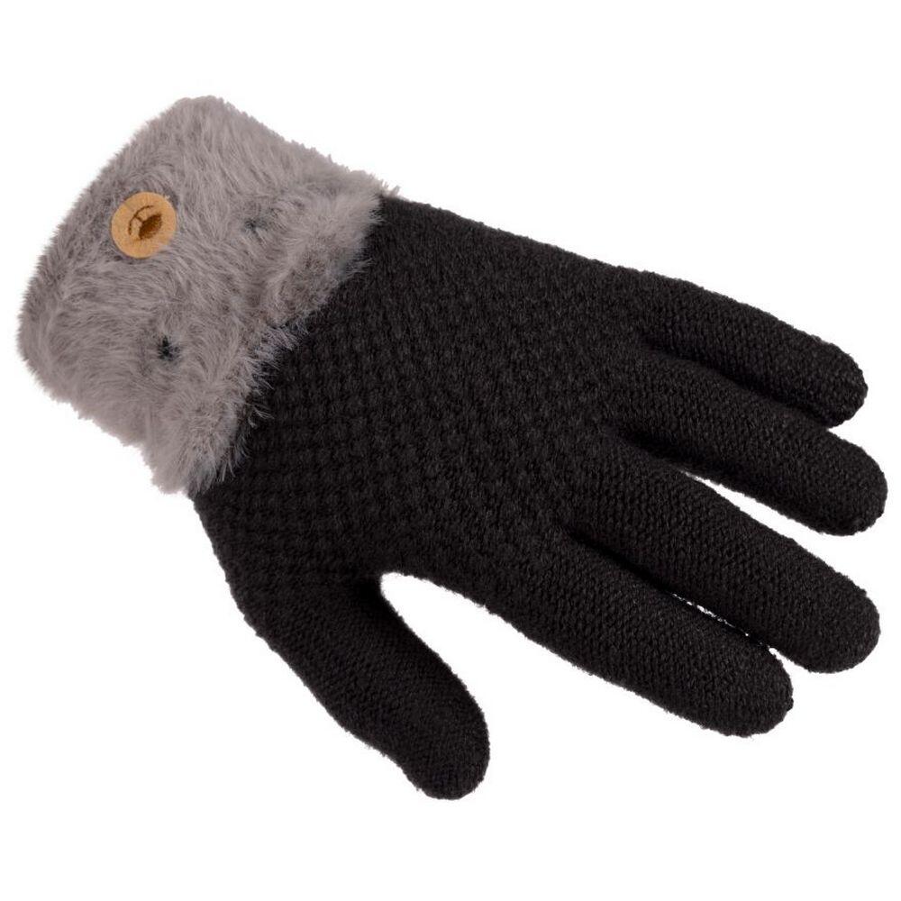 TRESPASS Gebreide Lunark Handschoenen voor Kinderen/Kinderen (Donkergrijs)