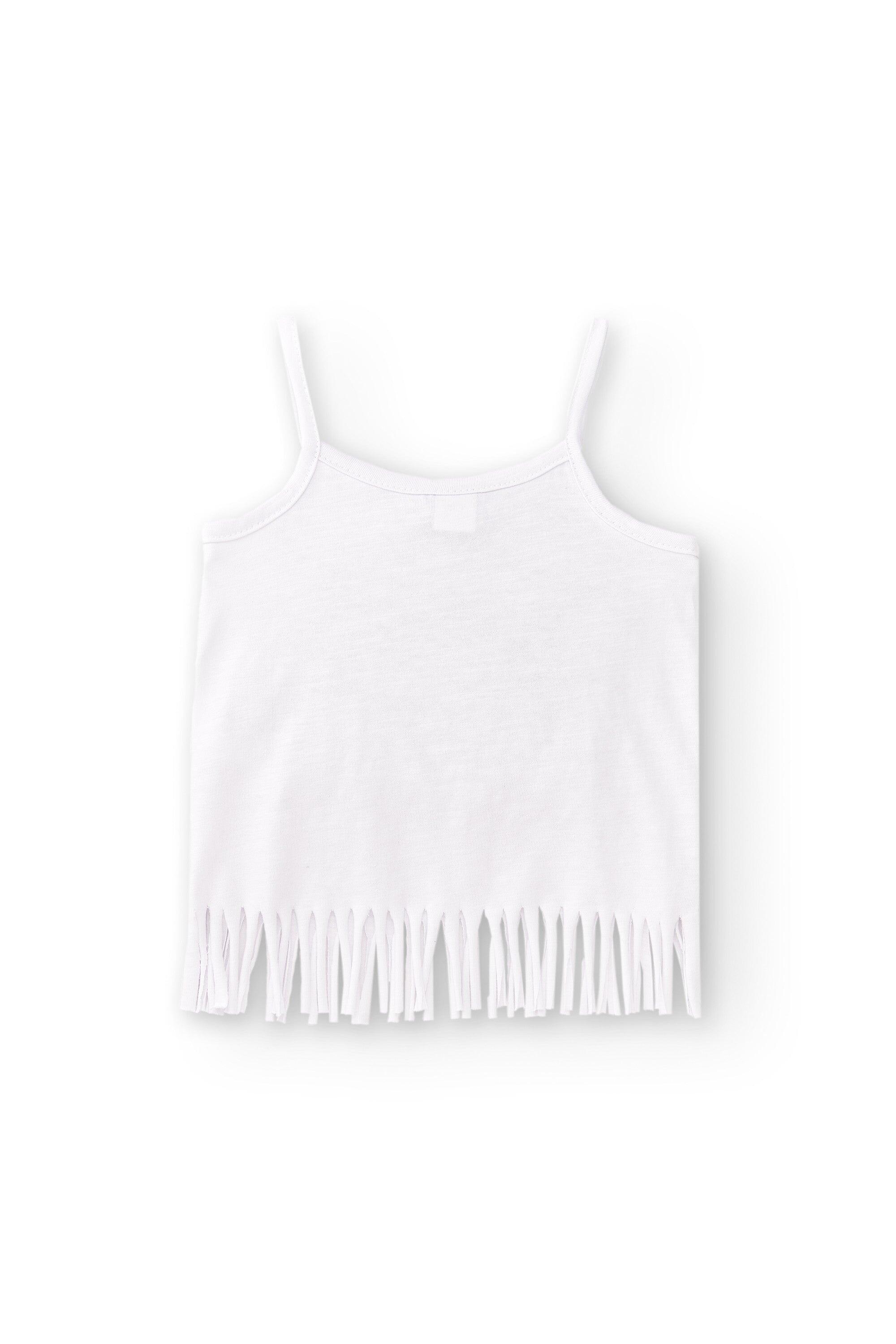Camiseta branca infantil com estampa de arco-íris e 3/3