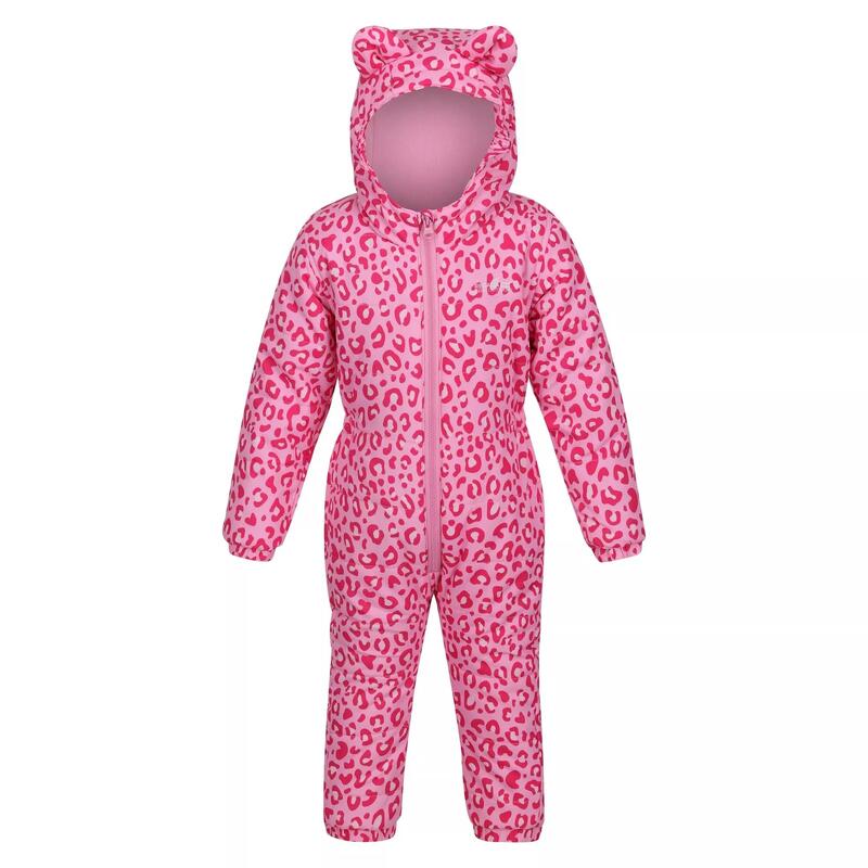 Traje Impermeable Penrose Estampado de Leopardo para Niños/Niñas Muñeca Rosa