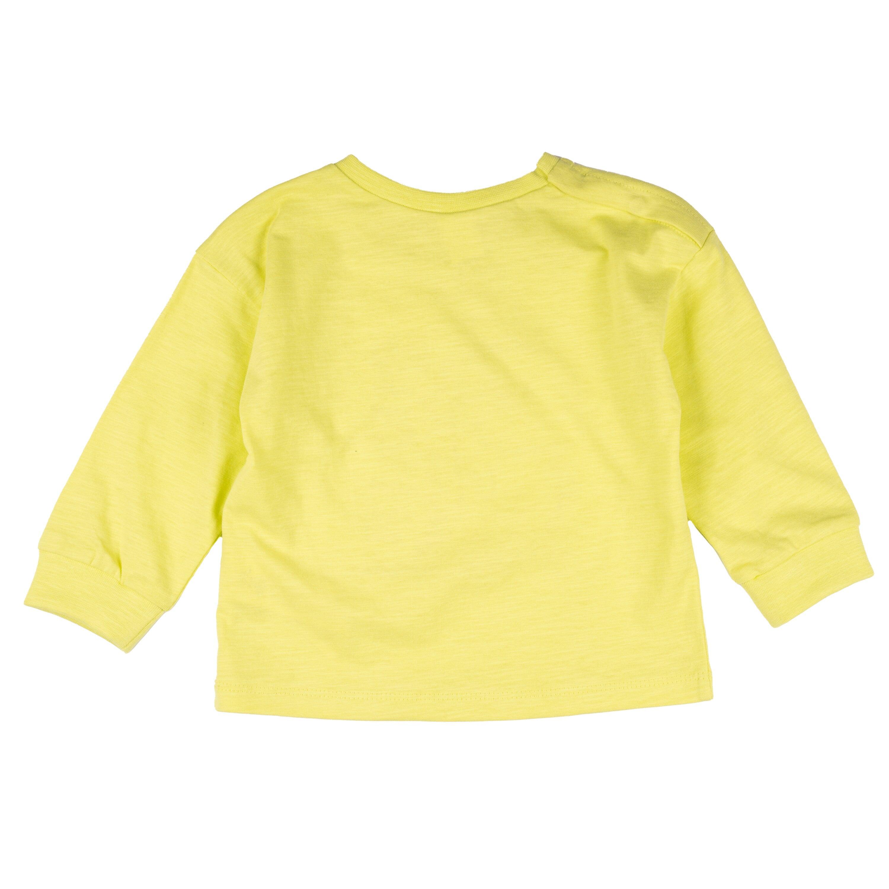 Camiseta amarela de manga comprida para bebê 4/5