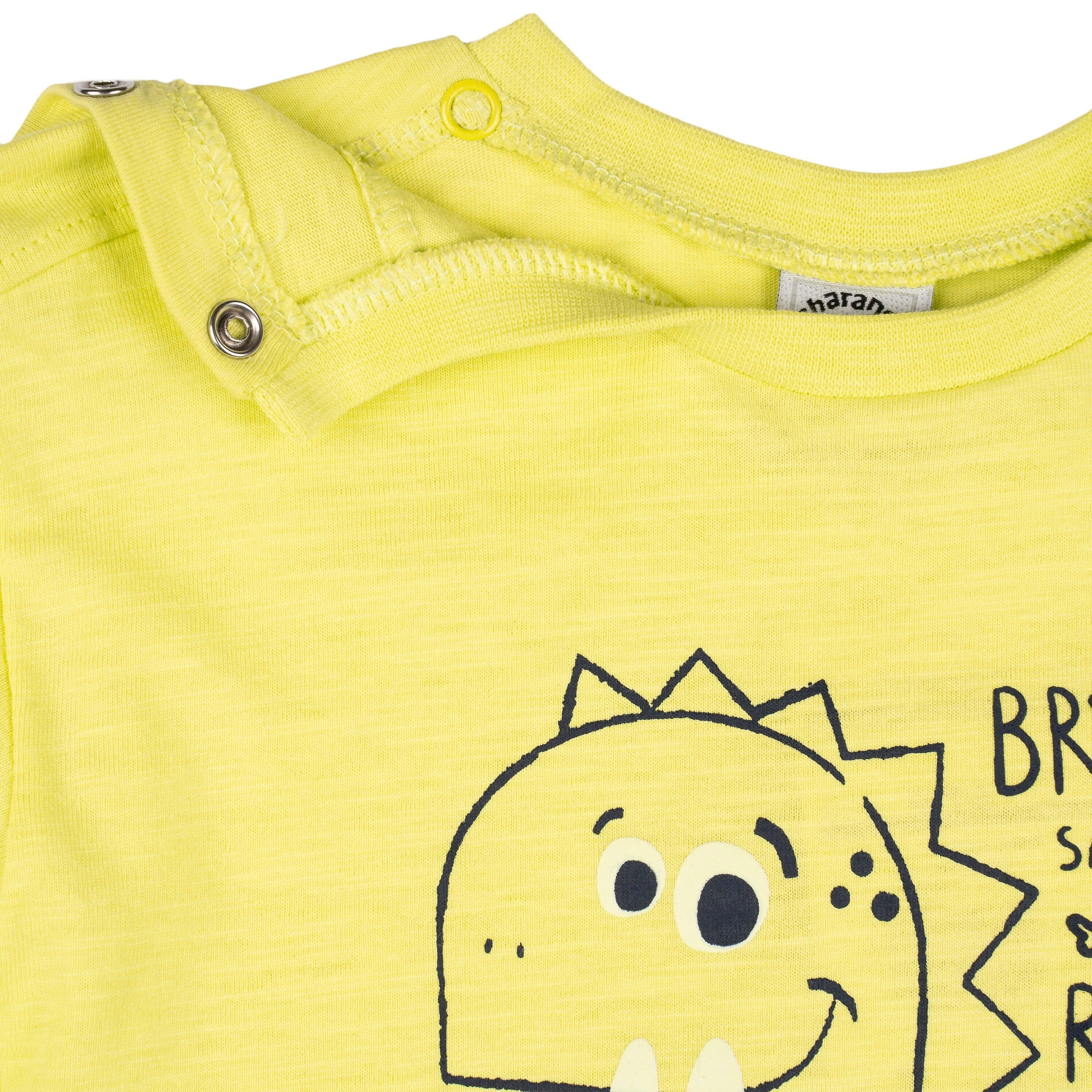 Camiseta amarela de manga comprida para bebê 5/5