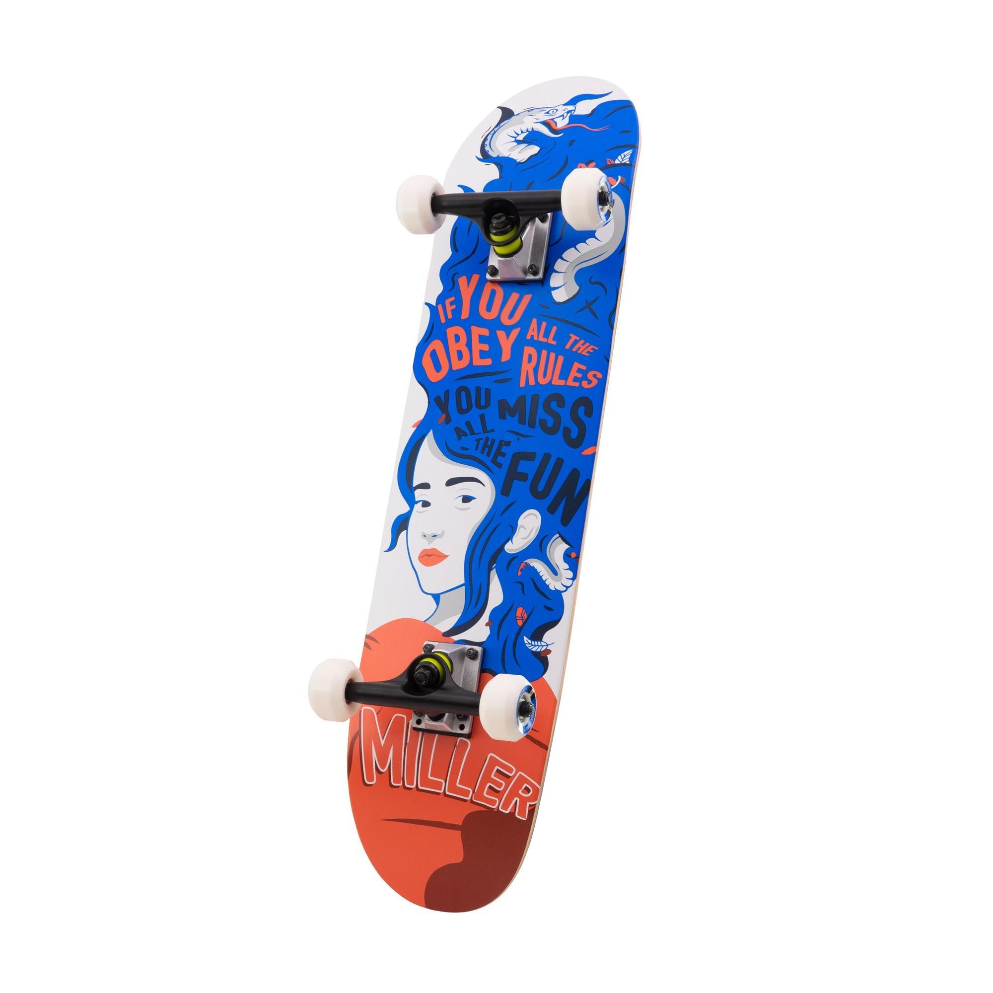 Skateboard MILLER FUN Arce 31,5"x8" ABEC7 ruedas CREEK SHR 53mm 3/6