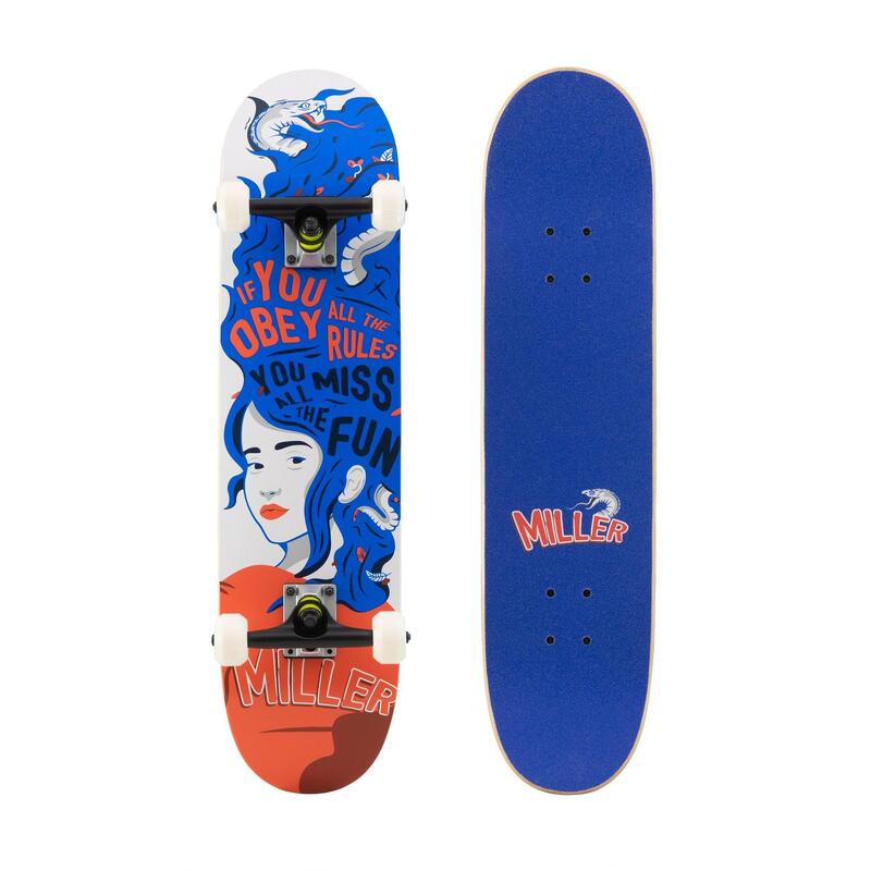 Compleet skateboard MILLER FUN Maple 31,5"x8" ABEC7 wielen CREEK SHR 53mm