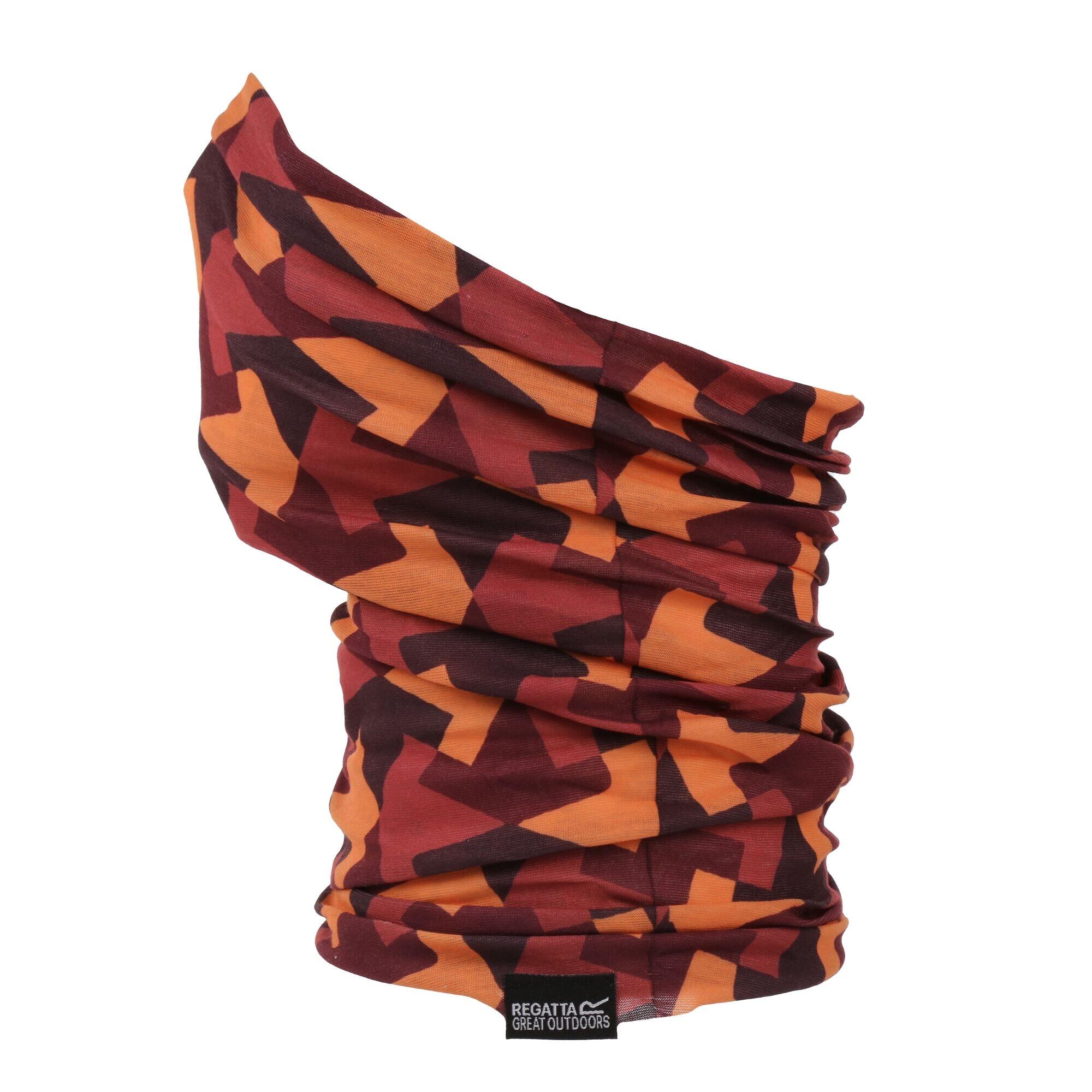 Childrens/Kids Printed MultiPurpose Neck Warmer (Mineral Red) 1/2