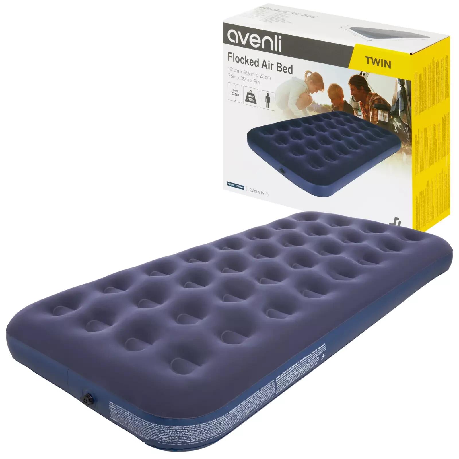 Lit Gonflable Double Jilong CB JL020256N – Bleu – Avec Pompe électrique Intégrée – Surface Velours