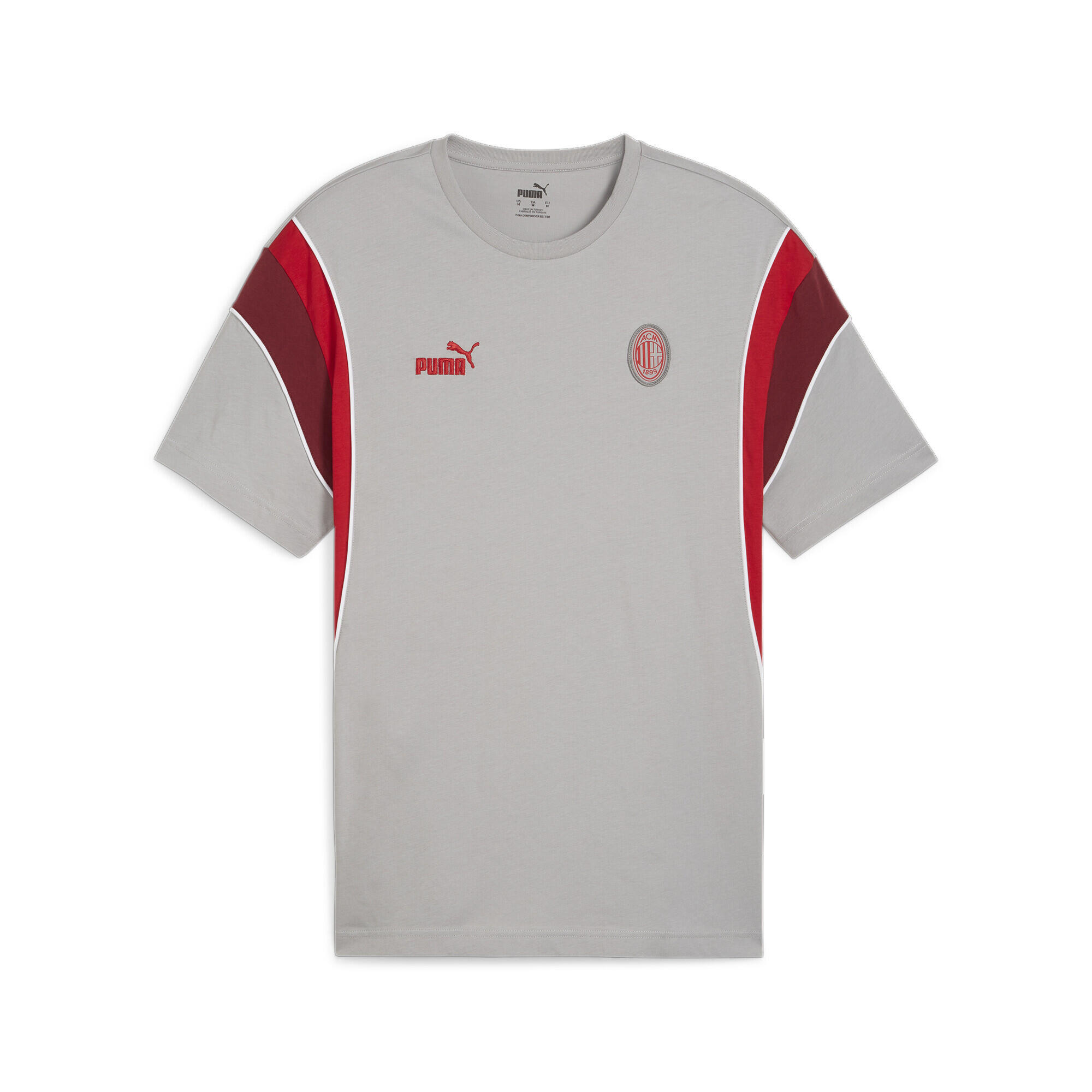 AC Milan FtblArchive T-shirt PUMA Concrete Gray Tango Red 1/6