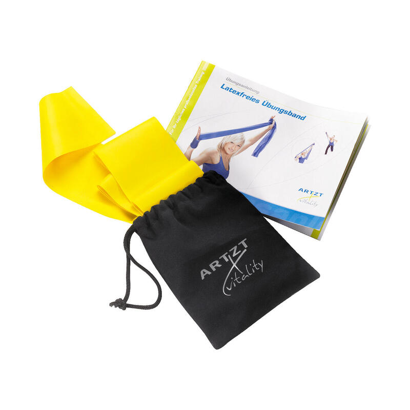 Artzt Vitality Bande de fitness sans latex, Jaune, 25 m