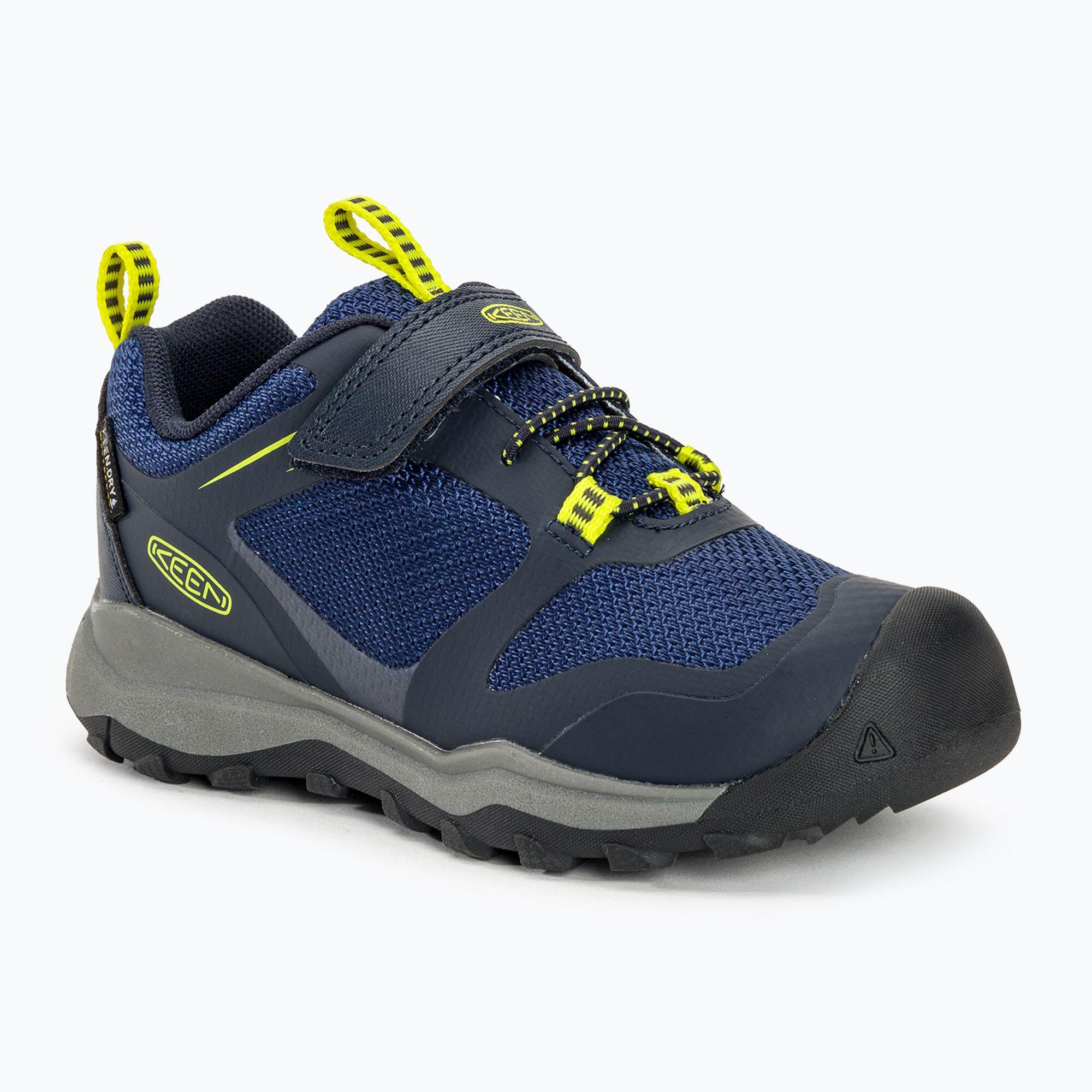 Chaussures Enfant Keen Wanduro Low WP Enfants/Jeunesse Vintage Indigo Ecarlate Ibis
