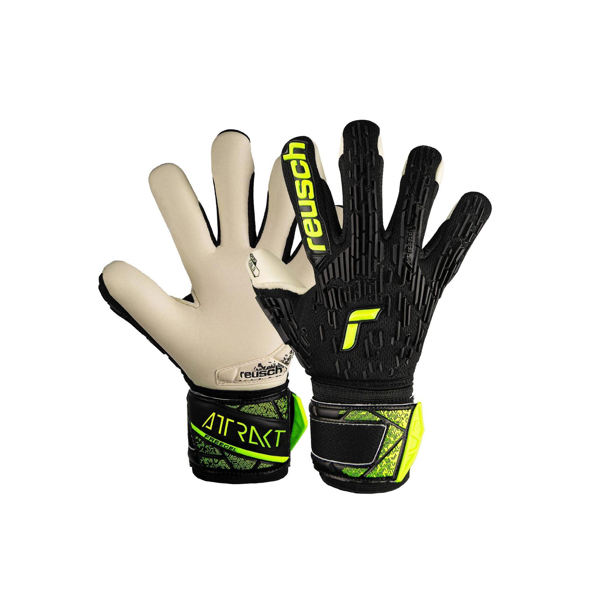 Reusch - Gants De Gardien Enfant Reusch Attrakt Freegel Gold - Gants De Gardien - Jaune|noir - 5 - Decathlon