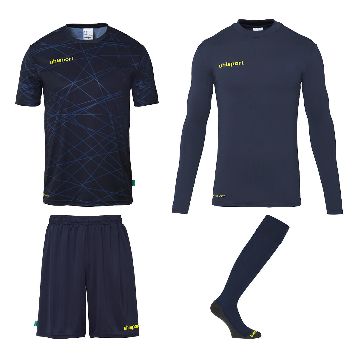 Donkerblauw / Neongeel / Zwart