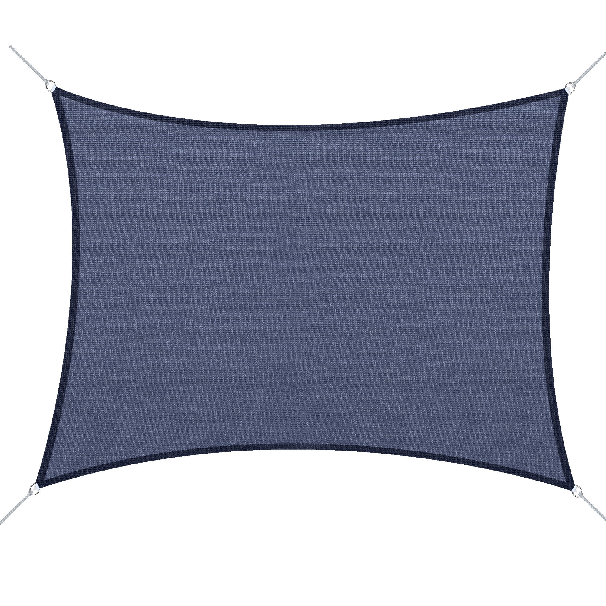Vela de sombra retangular 400x600 cm azul Outsunny