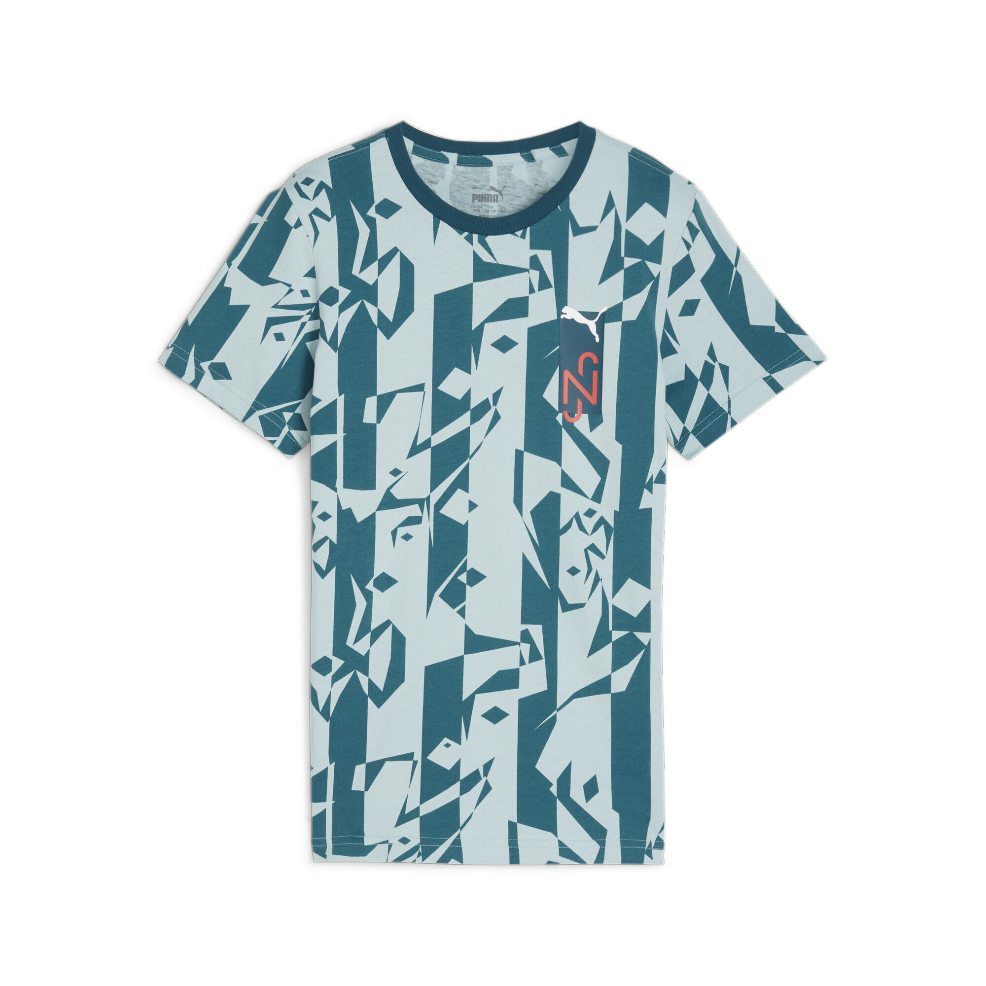 T-shirt puma neymar jr creativity logo tee jr, azul, crianças