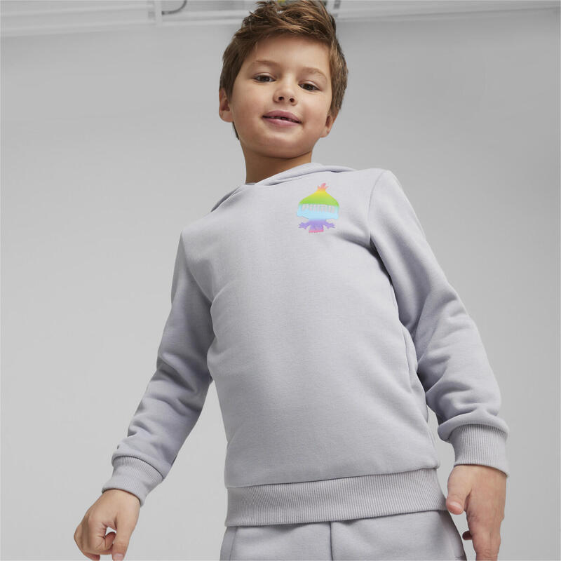 Felpa con cappuccio PUMA x TROLLS per bambini PUMA Gray Fog