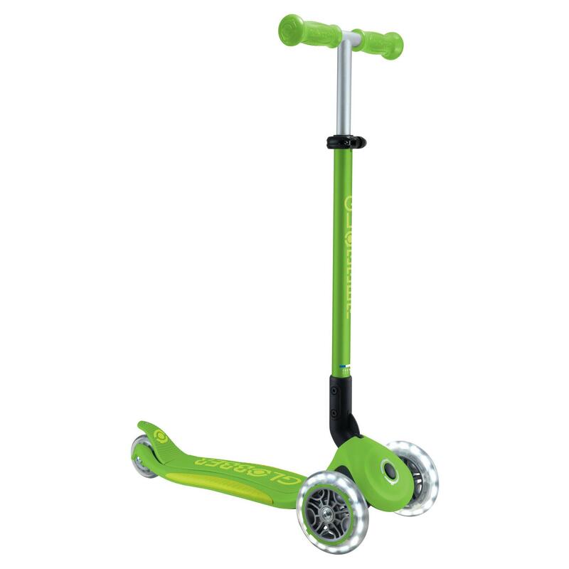 GLOBBER PRIMO FOLDABLE PLUS LIGHTS grün-lime grün, mit Leuchtrollen