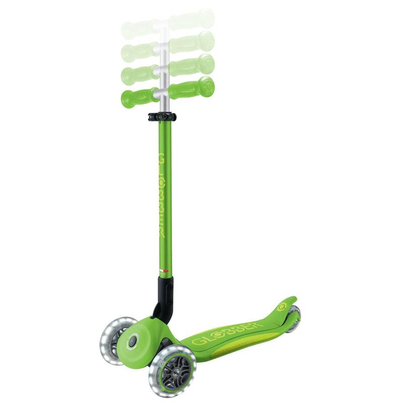 GLOBBER PRIMO FOLDABLE PLUS LIGHTS grün-lime grün, mit Leuchtrollen