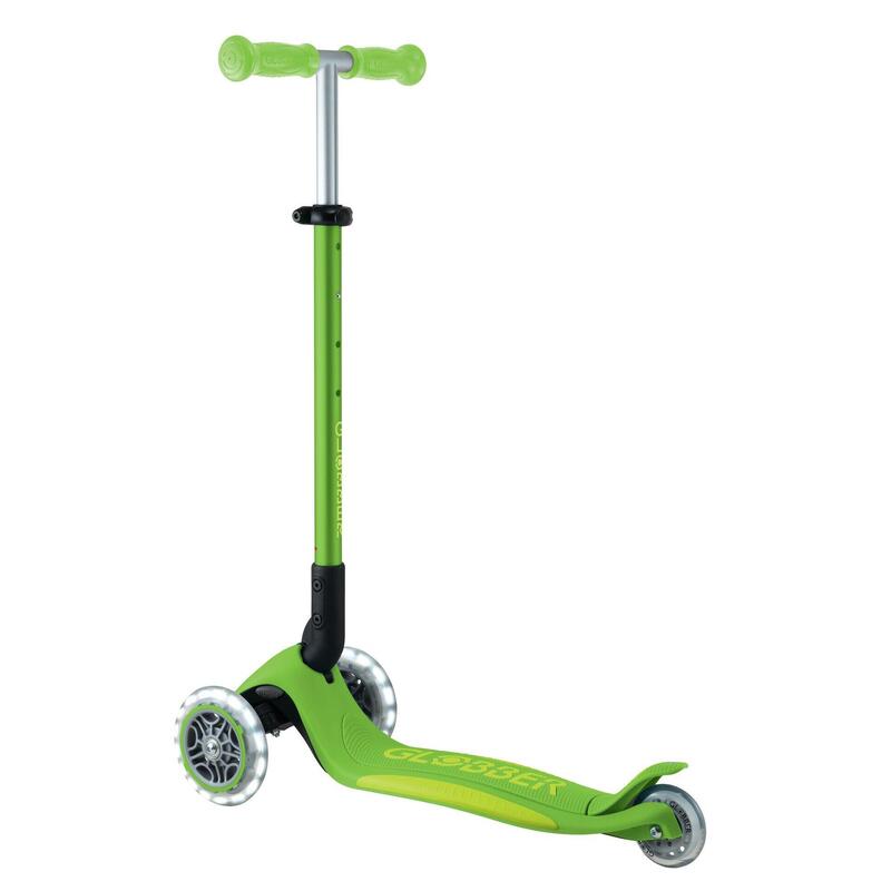 GLOBBER PRIMO FOLDABLE PLUS LIGHTS grün-lime grün, mit Leuchtrollen