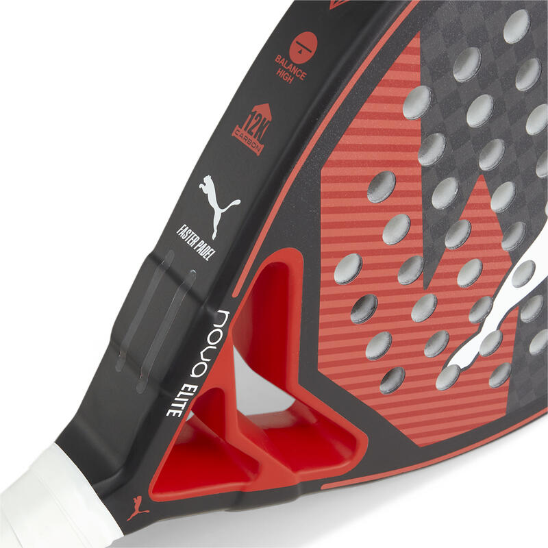 NOVA Padel Elite PWR racket PUMA Black Active Red White