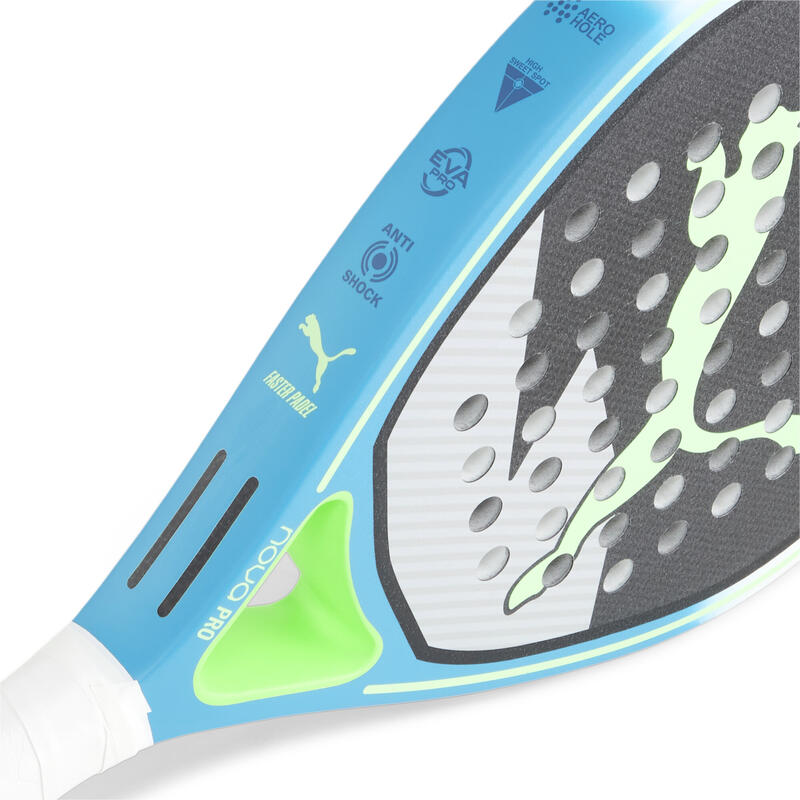 NOVA Padel Pro HYB racket PUMA Black Glacial Gray Luminous Blue