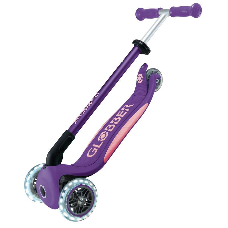 Globber Primo Foldable Plus Lights Mauve