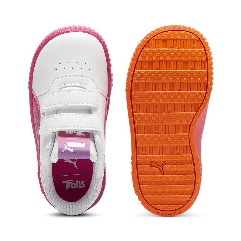 Baskets à scratch Carina 2.0 Trolls Bébé PUMA White Ravish Rickie Orange Pink