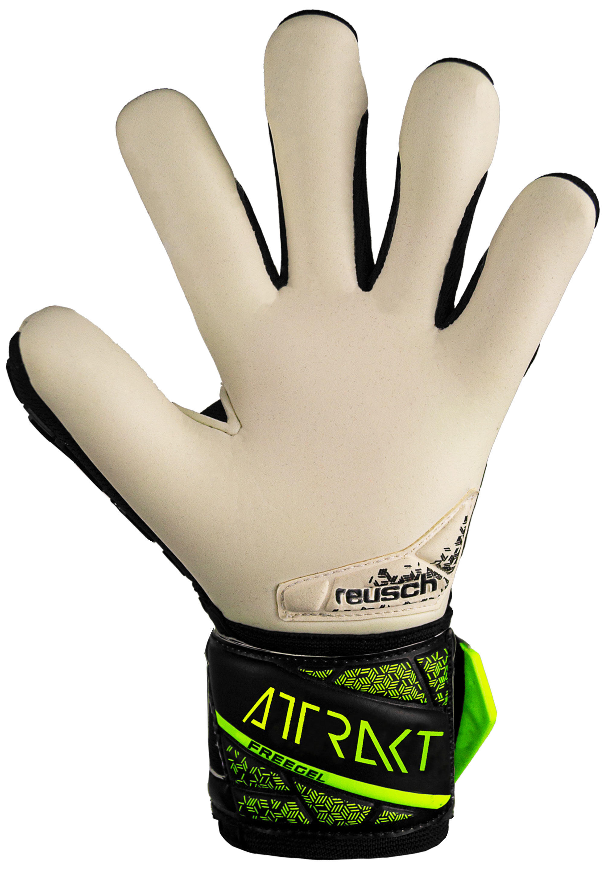 Reusch Attrakt Freegel Gold Finger Support Jr  Goalkeeper Gloves 2/7