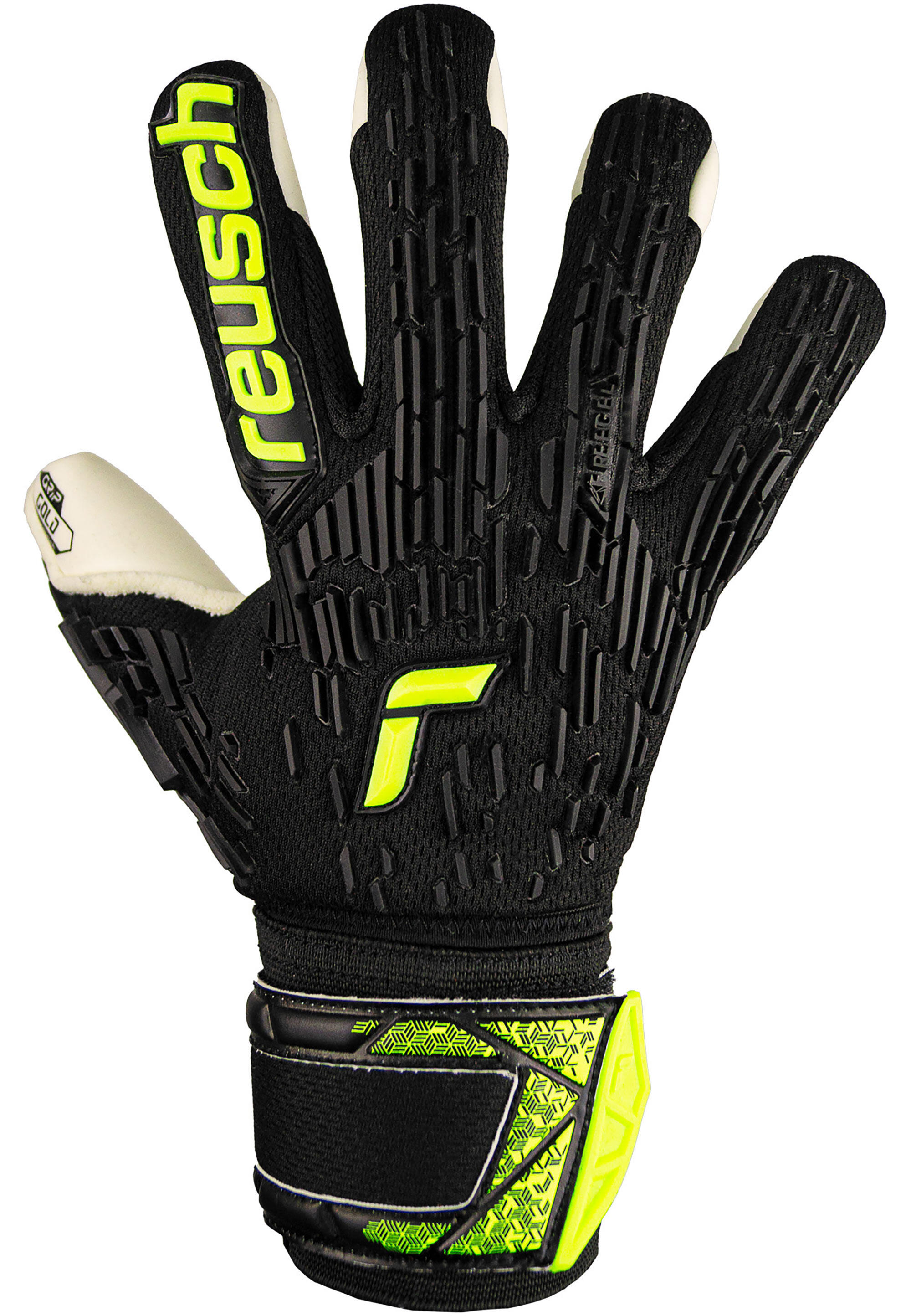 Reusch Attrakt Freegel Gold Finger Support Jr  Goalkeeper Gloves 3/7