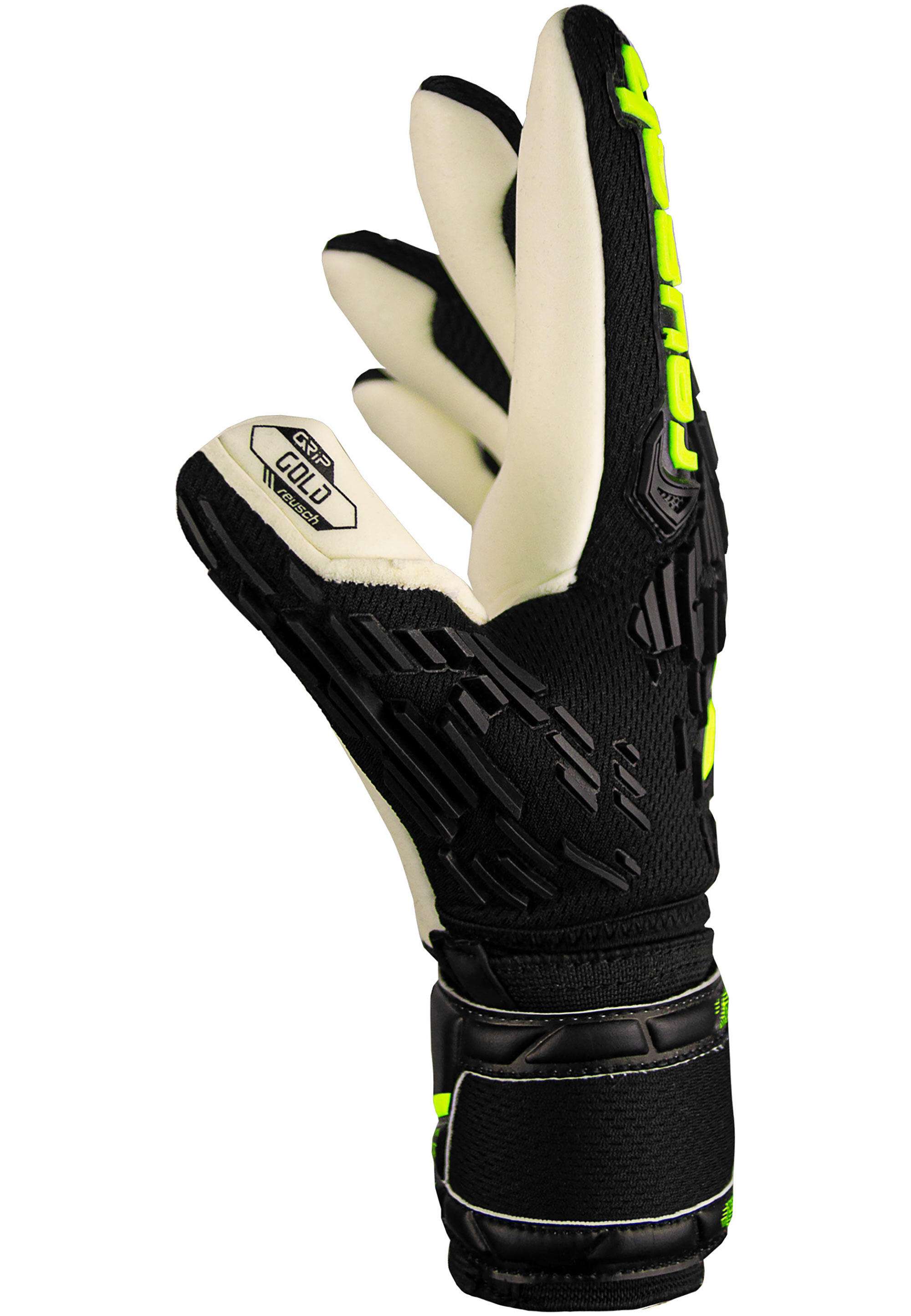 Reusch Attrakt Freegel Gold Finger Support Jr  Goalkeeper Gloves 4/7