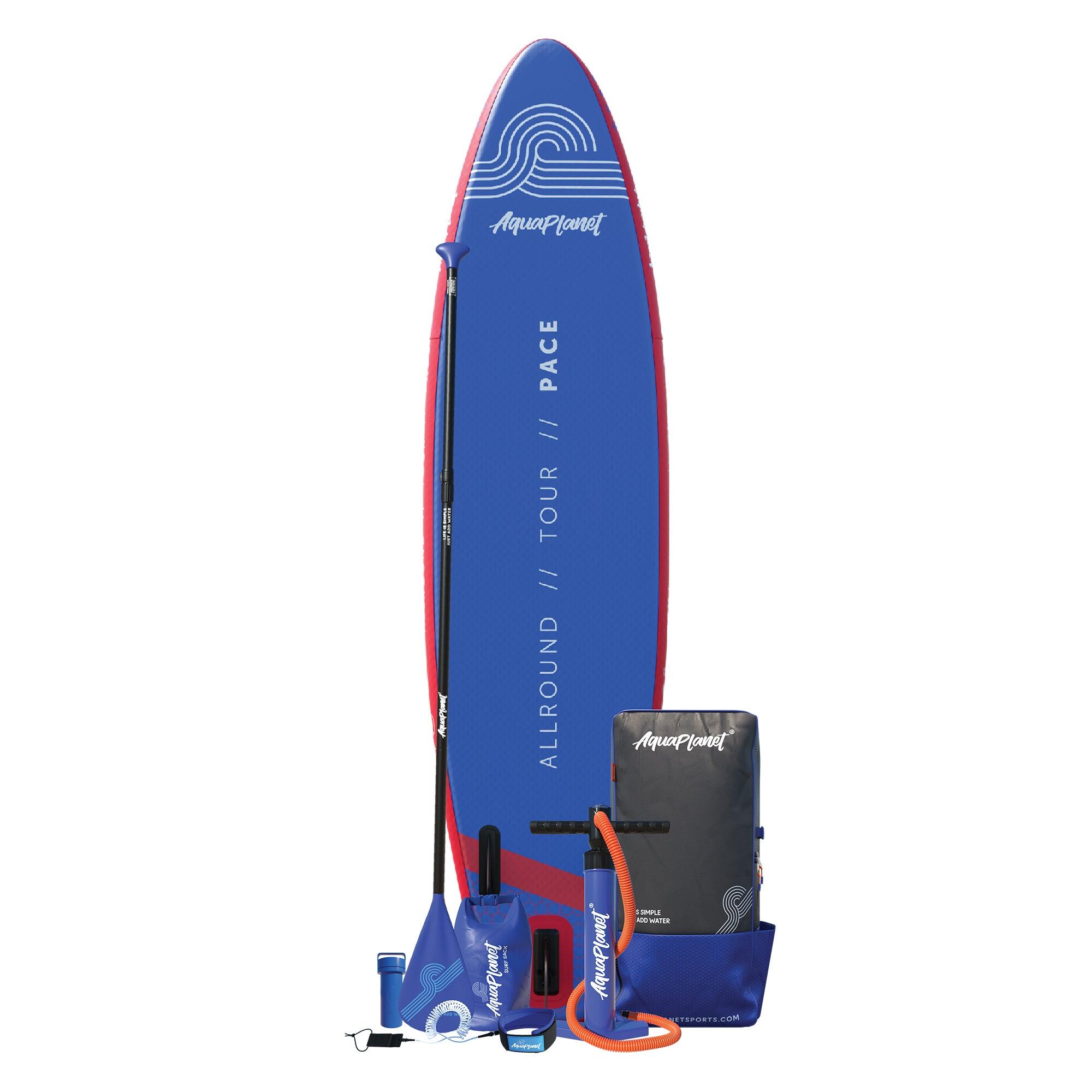 Aquaplanet PACE 10'6 Inflatable Stand Up Paddle Board Package - Red/Blue 3/6