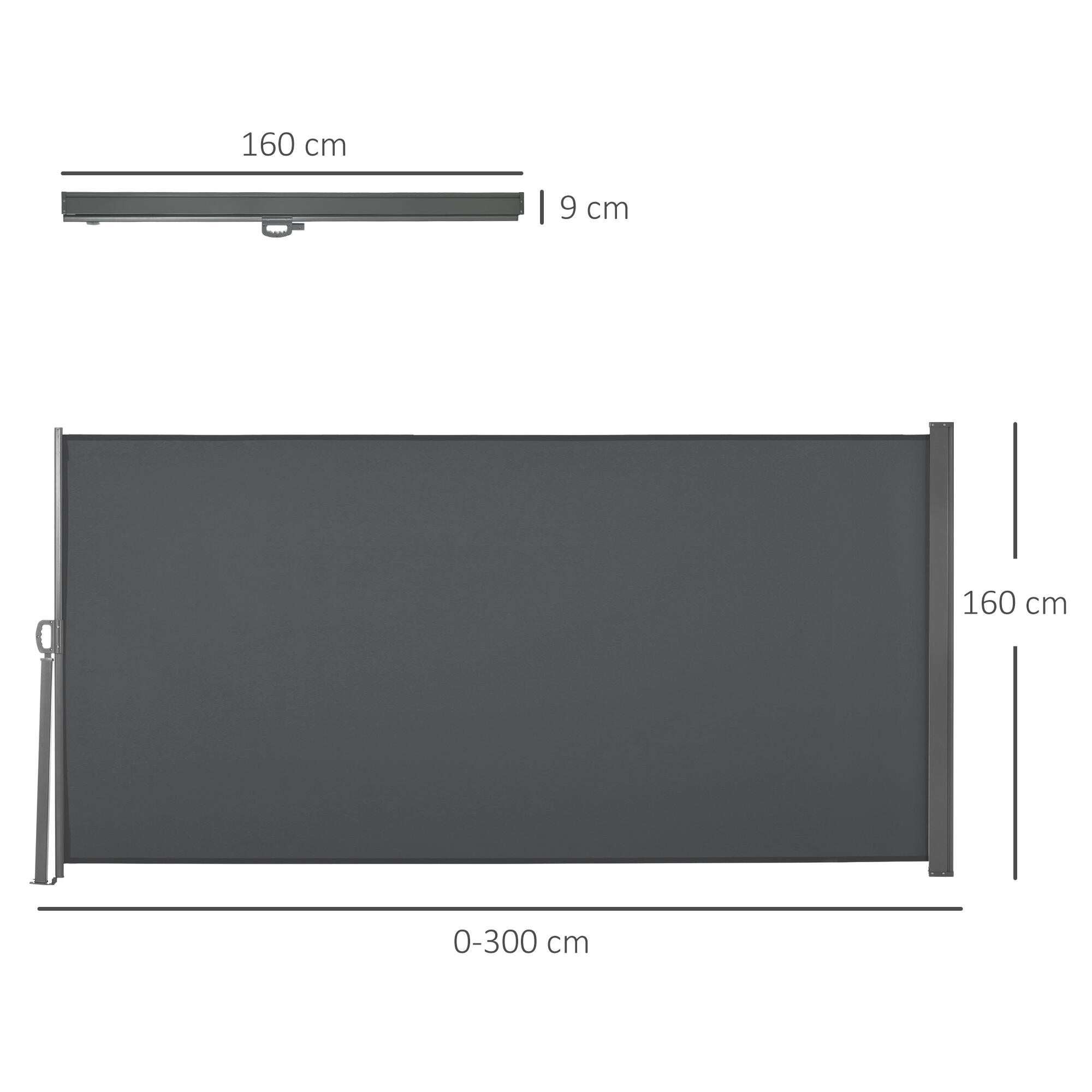 Toldo Lateral Retráctil Outsunny 300x160 cm Gris 3/7