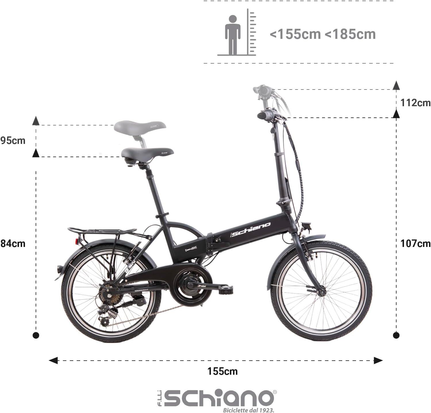 Bicicleta elétrica dobrável E-Sky 20" adulto, quadro em alumínio, garfo rígido 6/7