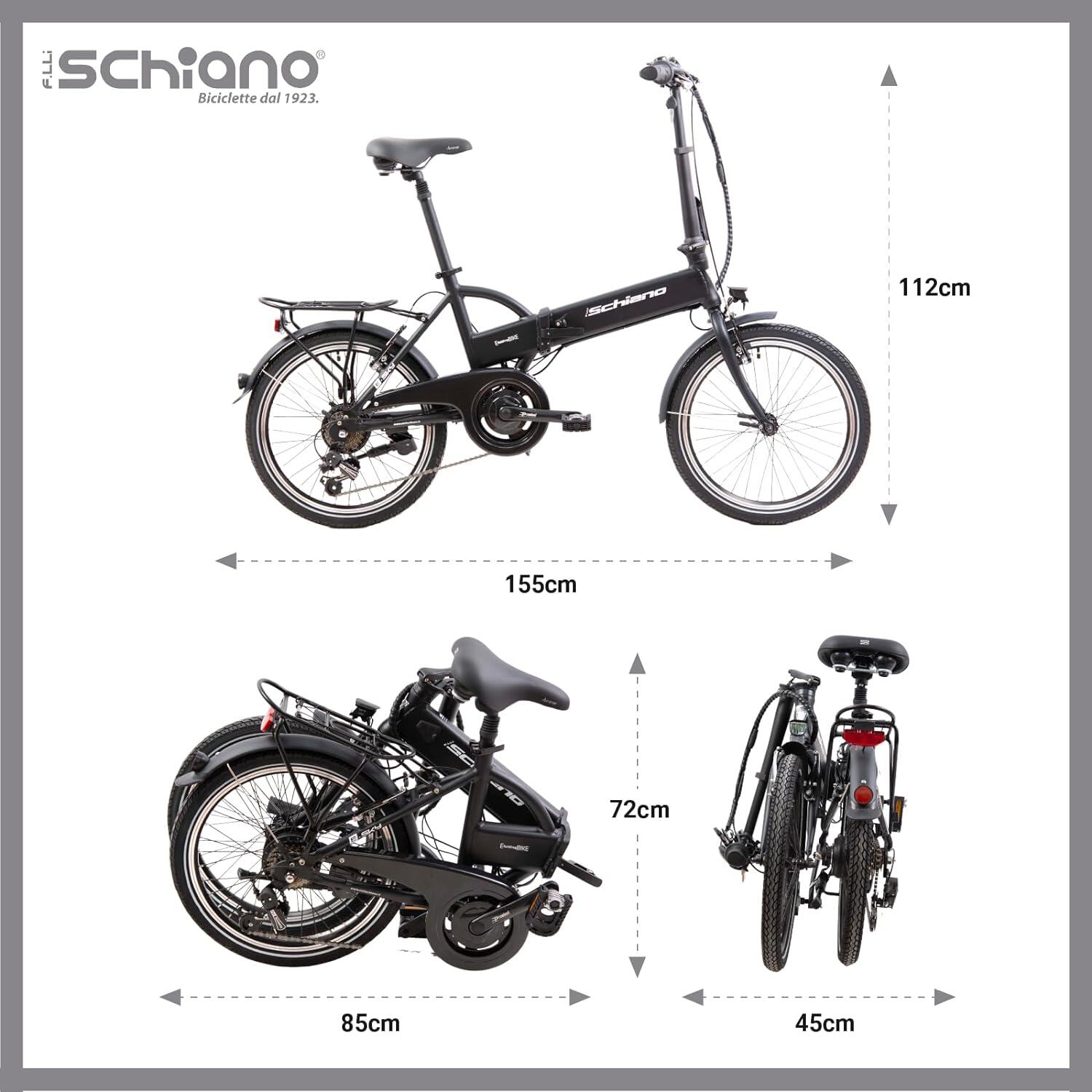Bicicleta elétrica dobrável E-Sky 20" adulto, quadro em alumínio, garfo rígido 7/7
