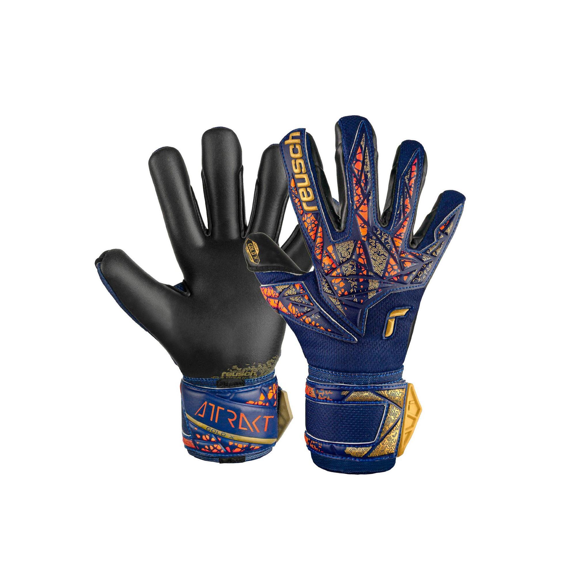 Reusch - Reusch Gants De Gardien Attrakt Gold X - Gants De Gardien - Bleu|jaune - 8,5 - Decathlon