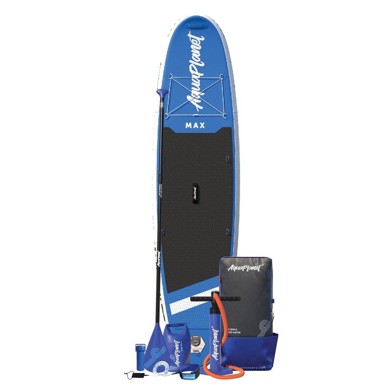 AQUAPLANET Aufblasbares Stand-Up Paddleboard Set - Max Blau