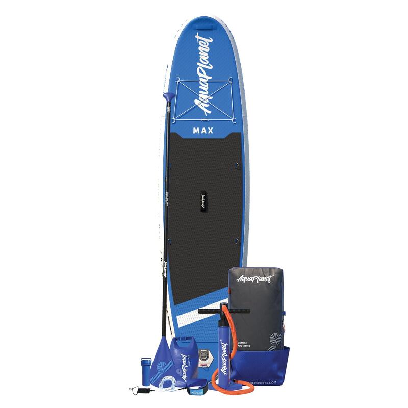 AQUAPLANET Kit Paddle Gonflable - Max Bleu