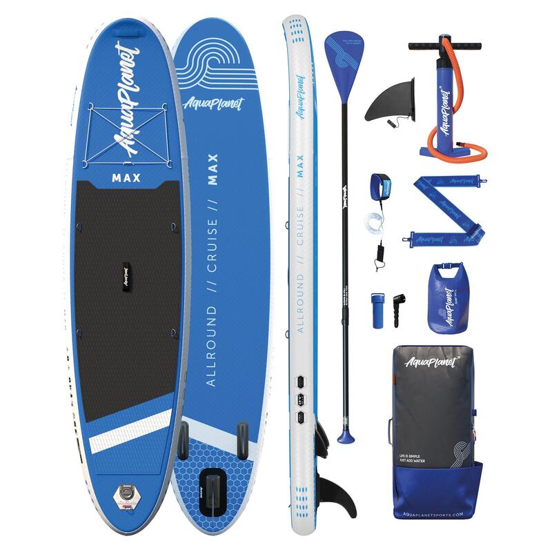 AQUAPLANET Kit Paddle Gonflable - Max Bleu