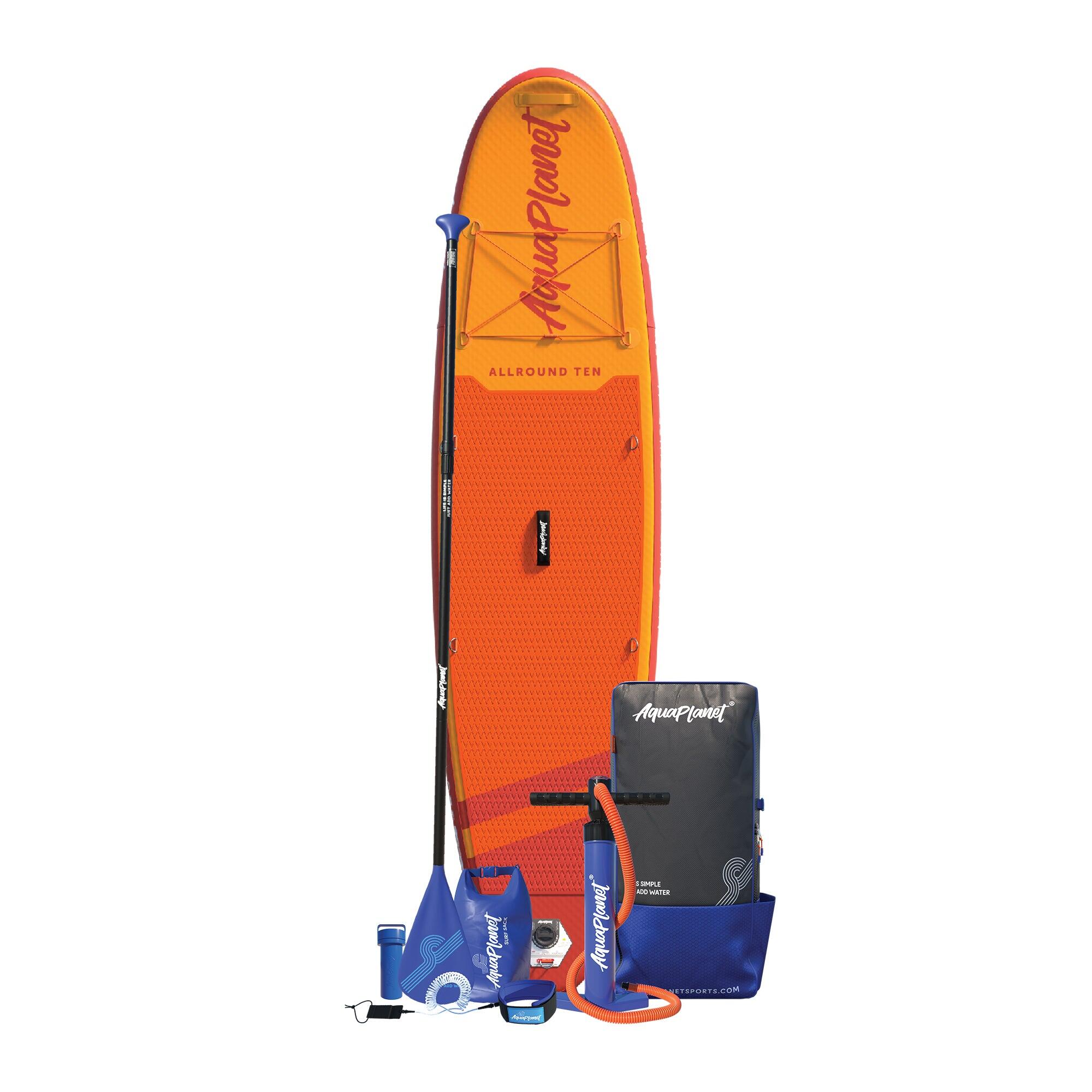 Aquaplanet ALLROUND TEN 10’ Inflatable Paddle Board Package - Orange 2/5