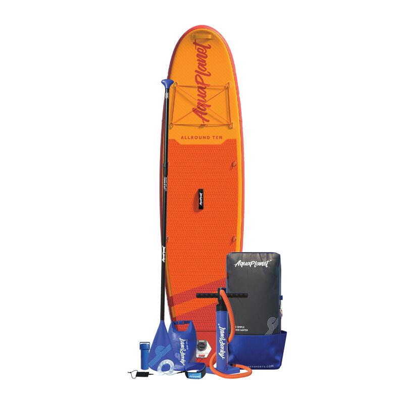 AQUAPLANET Aufblasbares Stand-Up Paddleboard Set - AllRound Ten Orange