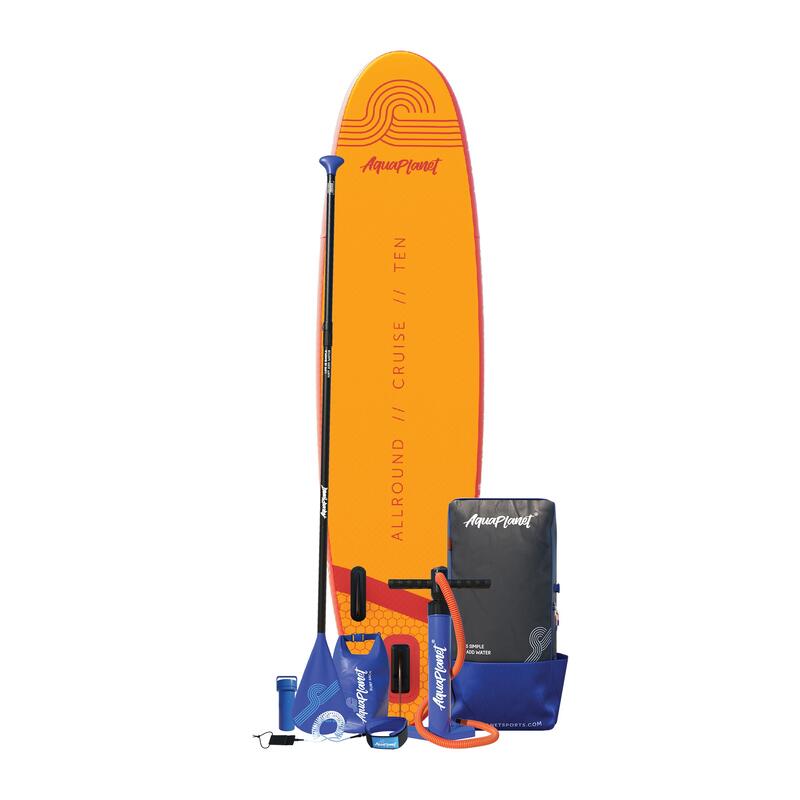 AQUAPLANET Aufblasbares Stand-Up Paddleboard Set - AllRound Ten Orange
