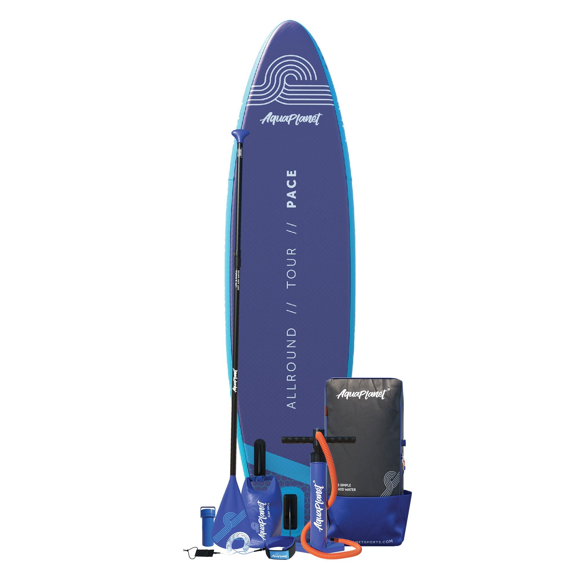 Aquaplanet PACE 10'6 Inflatable Stand Up Paddle Board Package - Teal/Midnight 3/6