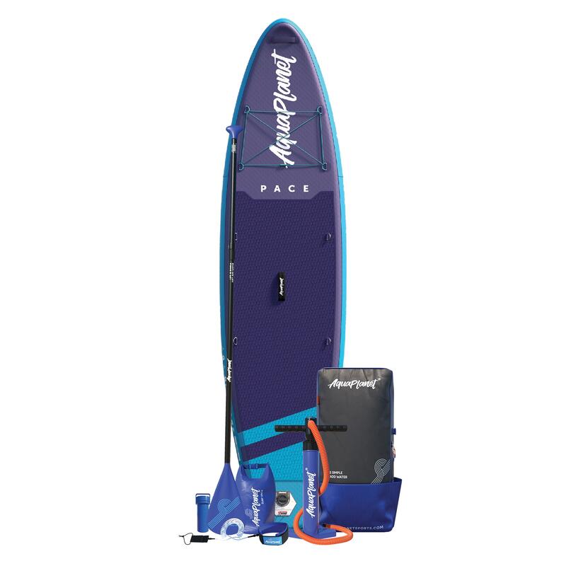 AQUAPLANET Kit Stand Up Paddle Gonflable - Pace Sarcelle et minuit