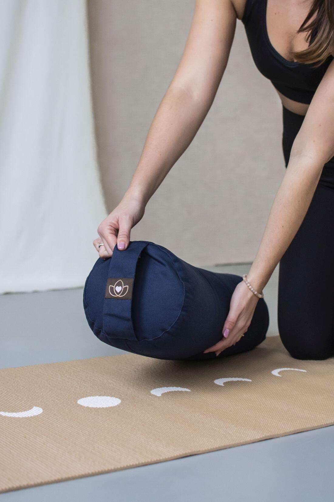 Lotus Bolster eco indigo rond 2/5
