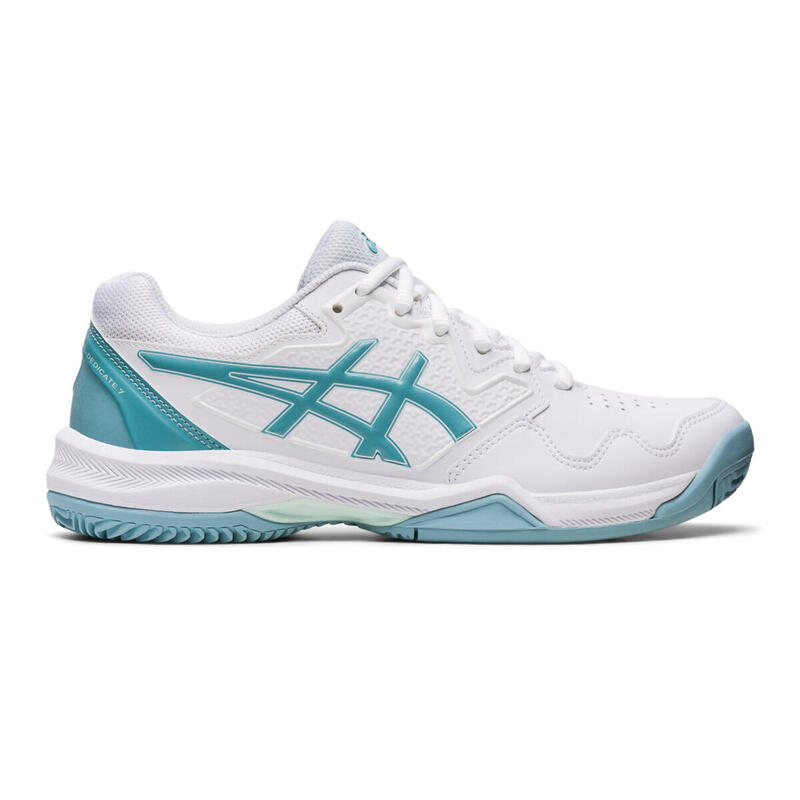 Asics Gel-dedicate 7 Clay 1042a168 103 Schuhe In Weiss Und Blau Für Damen