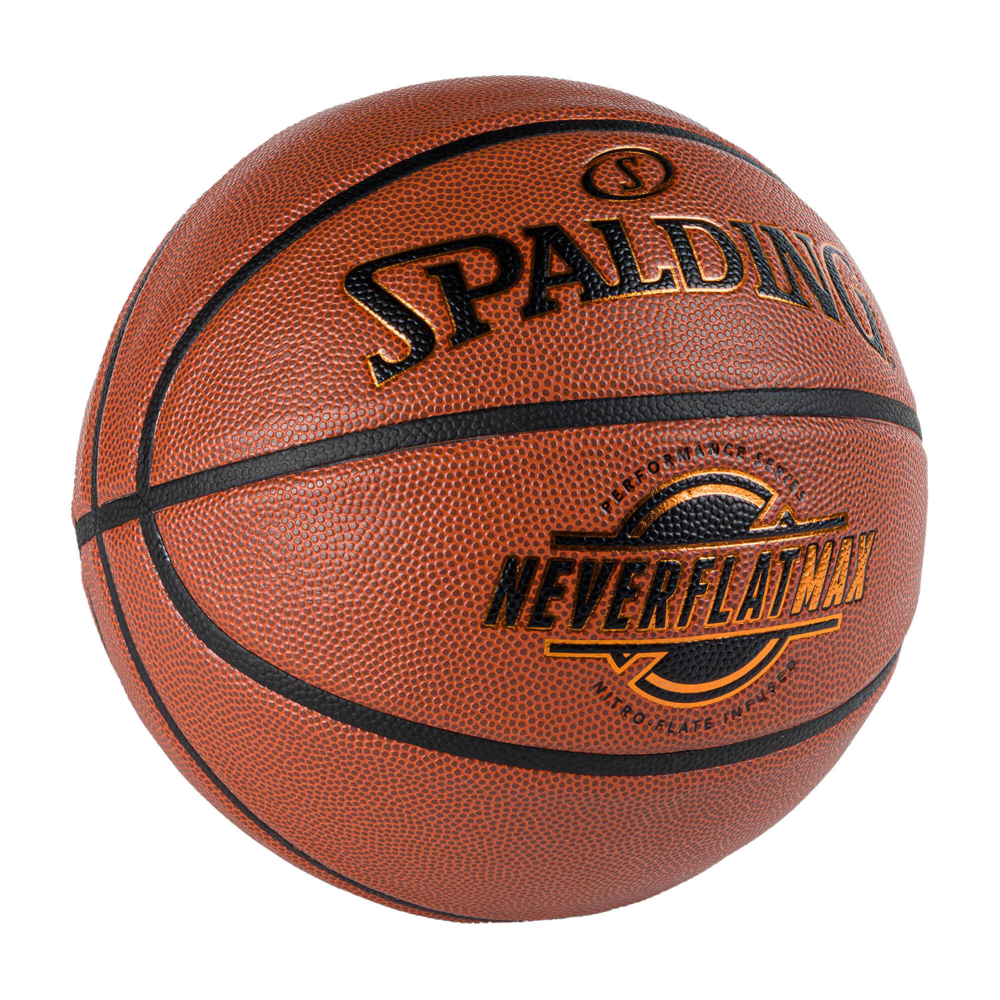 Balón de baloncesto Spalding Neverflat Max naranja, talla 7 4/4
