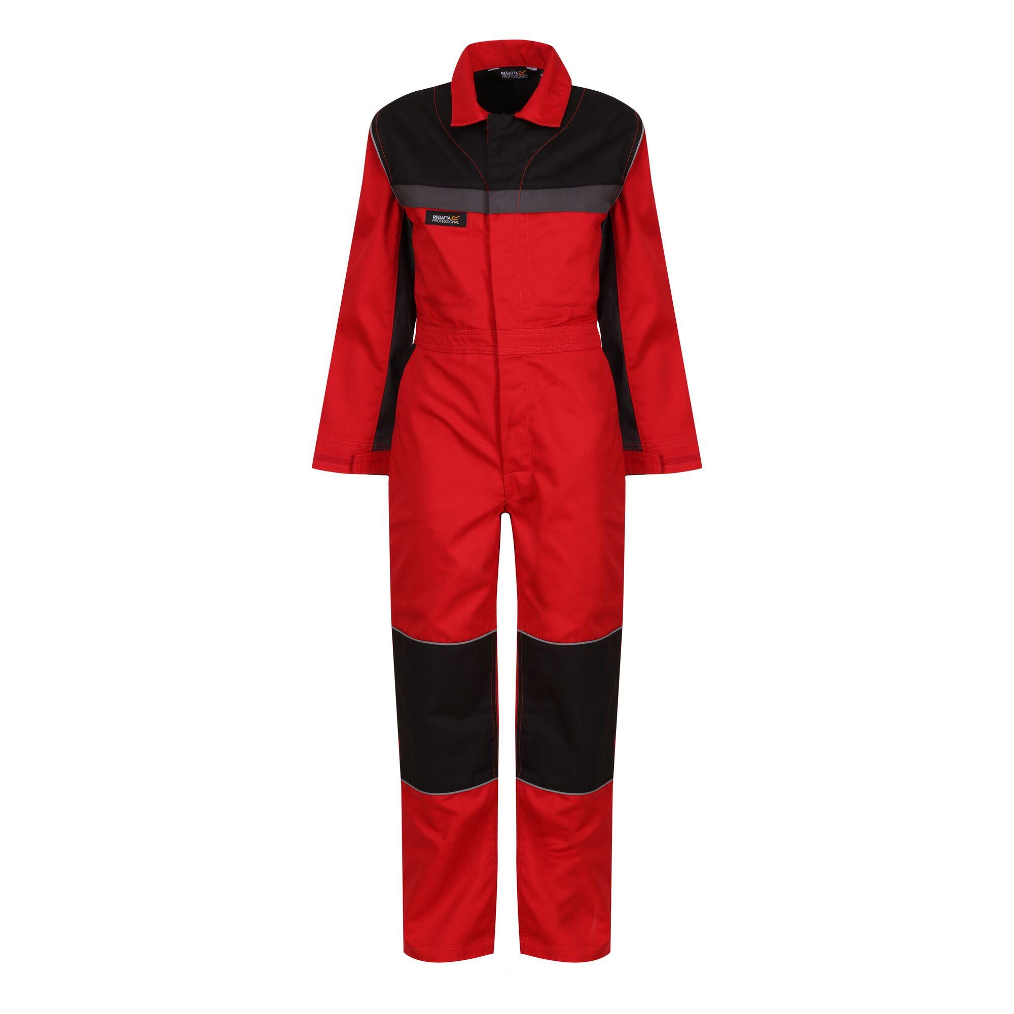 Childrens/Kids Contrast Snap Fit Jumpsuit (Classic Red/Black) 1/4