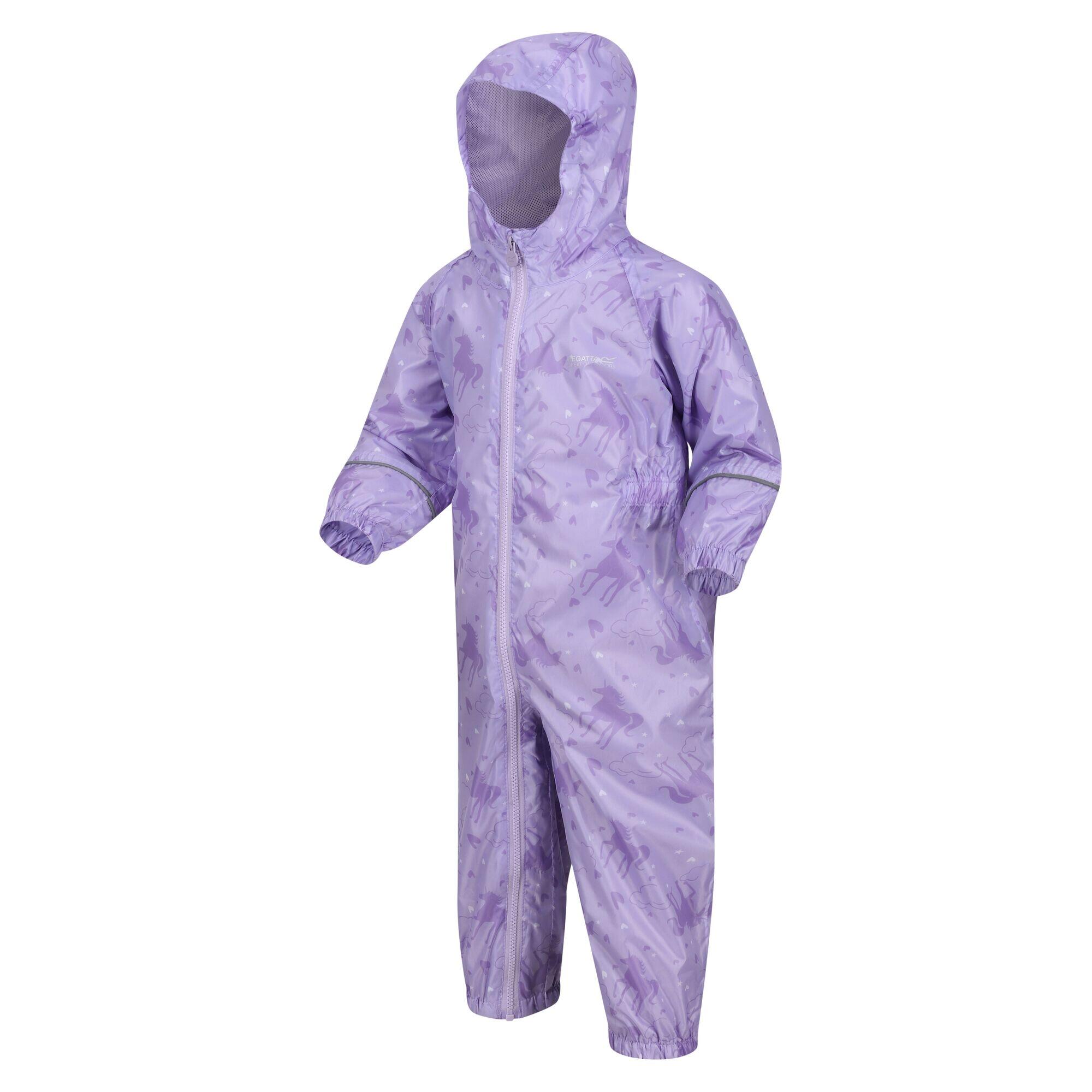 Childrens/Kids Pobble Unicorn Waterproof Puddle Suit (Pansy) 4/5